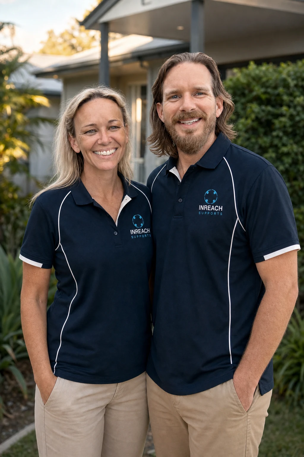Two INREACH Supports directors standing together in uniform