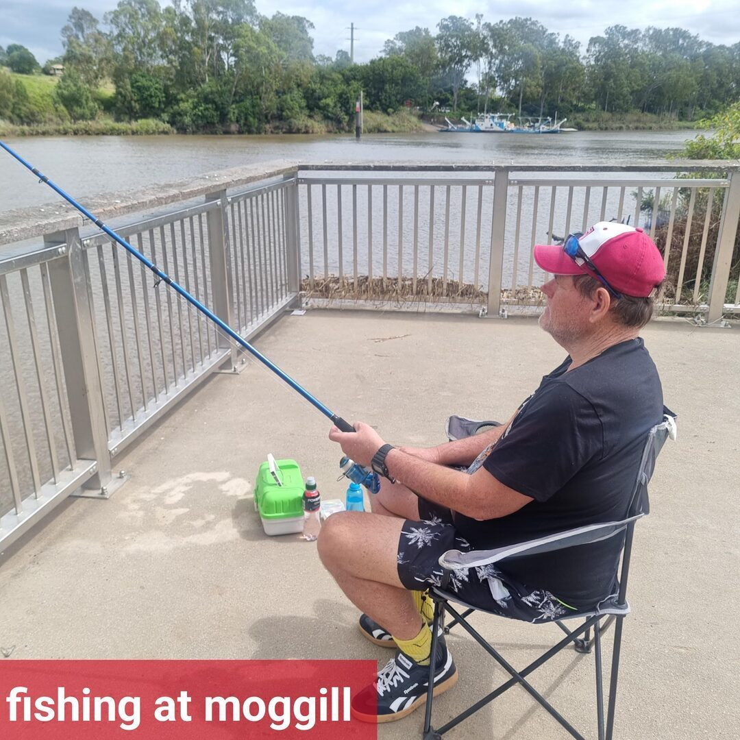 Graham fishing during community participation time
