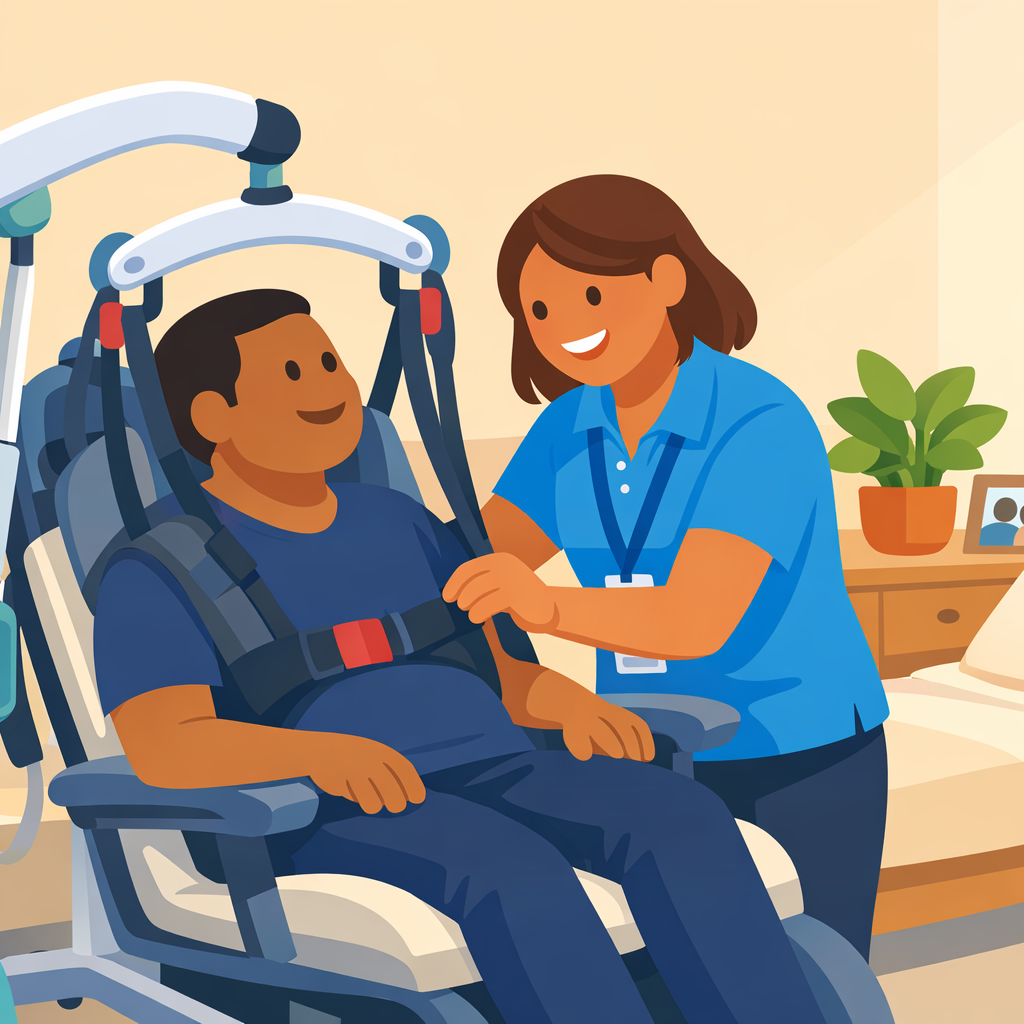 Specialized support worker providing expert care with warmth and professionalism